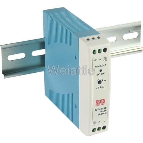 MEAN WELL original MDR-20-24 24V 1A meanwell MDR-20 24V 24W Single Output Industrial DIN Rail Power Supply