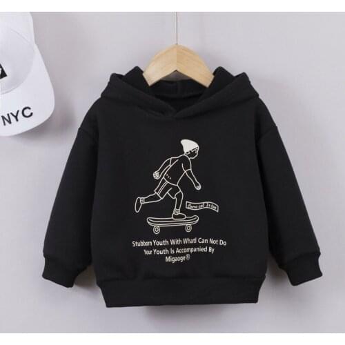 Fashion Baby Boys Girls Sweatshirts Cotton Brief Kids Hoodies cartoon Print Children Clothes Long Sleeve Sweatshirts 0-5 years