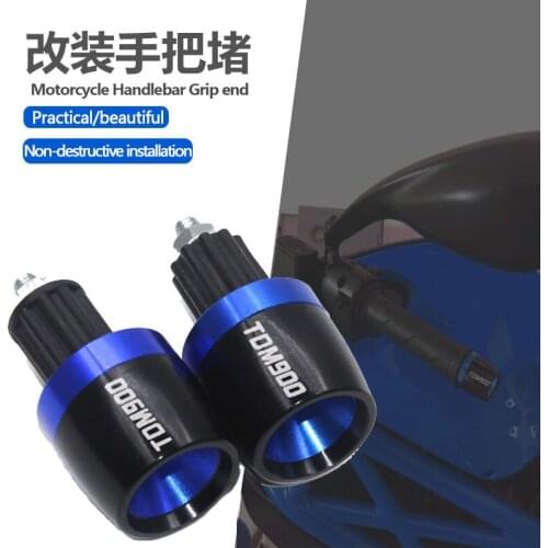 Motorcycle Accessories 7/8" 22MM Handlebar Hand Grips Handle Bar End Cap For YAMAHA TDM 900 TDM900 2002 2003 2004 2005 2006