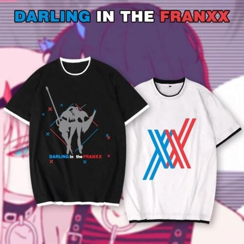 COSTAR Anime Darling In The Franxx Theme Zero Two Printed Soft Wearing Fashion T-shirt Harajuku Unisex Tees