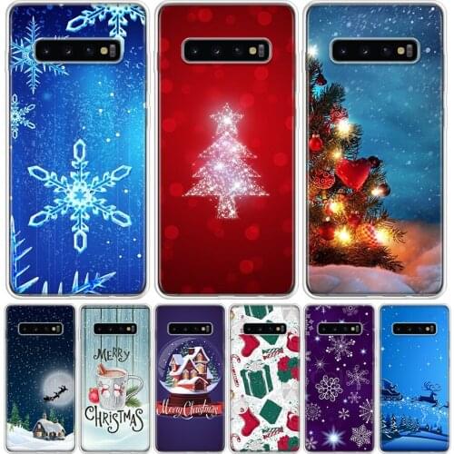 Christmas New Year Cover Phone Case For Samsung Galaxy S10 S20 Ultra Note 10 9 8 S9 S8 J4 J6 J8 + Lite Plus Pro S7 Coque