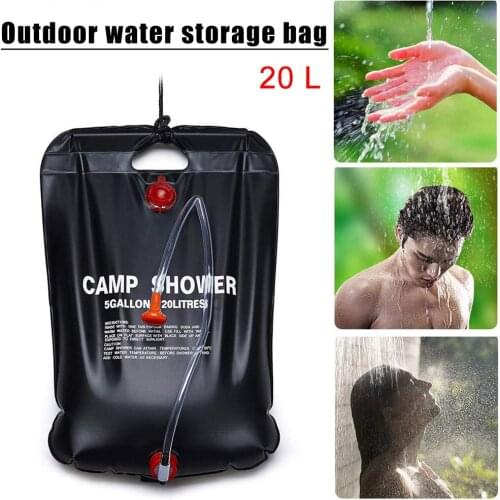 Portable Outdoor Camping Shower Bag with Removable Hose and Shower Head for Camping Beach Swimming Outdoor Traveling WHS