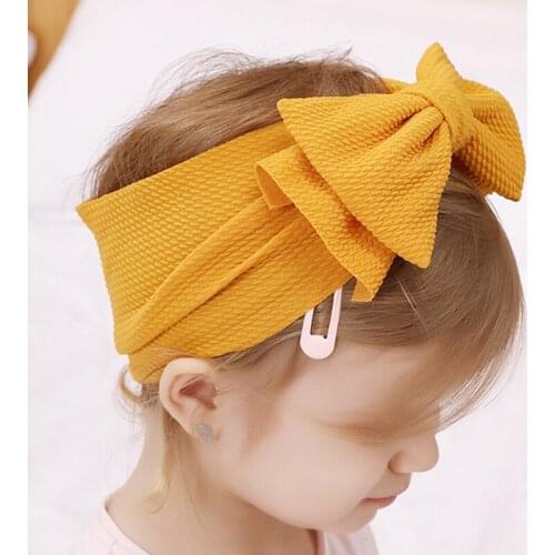 Baby Headband Bow Girls Hairband Kids Spring Summer Headbands Infant Turban Adjustable Headwrap Toddler Hair Accessories 2020