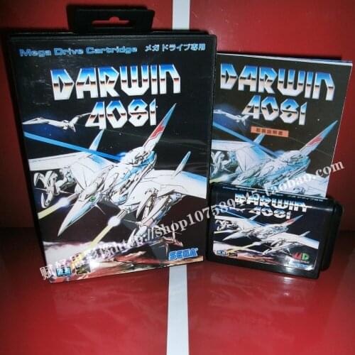 Sega MD game - Darwin 4081 with Box and Manual for 16 bit Sega MD game Cartridge Megadrive Genesis system