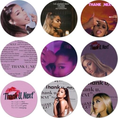 Thank U, Next Ariana Grande Icons Pins Badge Decoration Brooches Metal Badges For Backpack Decoration 58mm