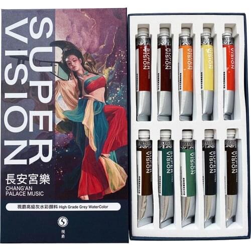 Super Vision Watercolor Paint Set Artist Morandi Macaron Candy Colors Professional Acuarelas Coloring Pigment Travel Art Supply