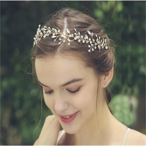 Bride Hair Band Crytal Headband Wedding Bridal Hair Accessories Tiara Ornaments Wedding Headbands