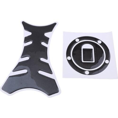 Carbon Fiber Motorcycle Gas Fuel Oil Tank Pad Motorbike Protector Sticker