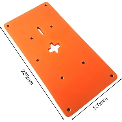 Work Benches Router Table Insert Plate Aluminum Alloy Woodworking Electric Jig Saw Flip Board with Mounting Screws
