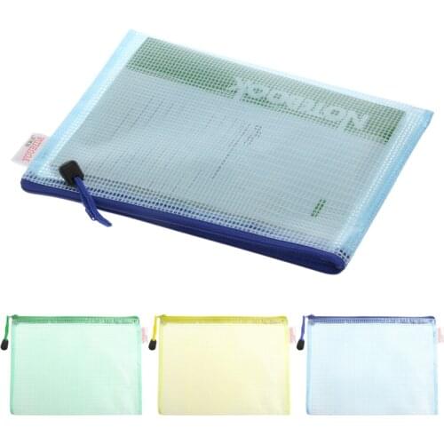 A5 Gridding Waterproof Zip Bag Document Pen Filing Products Pocket Folder Office & School Supplies