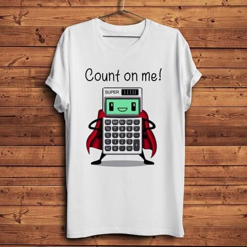 Super Calculator hero funny t shirt homme men summer new white casual short sleeve tshirt unisex streetwear tee