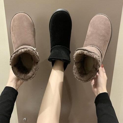 Winter Women Snow Boots For Female Plus Velvet Warm Shoes Ladies Flock Slip On Footwear Female Botas Mujer Platform Comfort