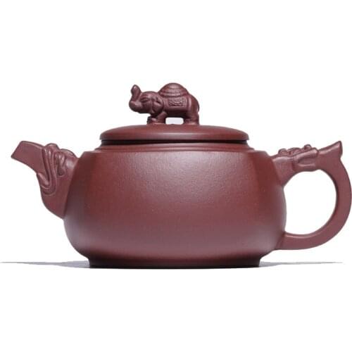 Zisha Teapot Yixing Original Ore Bottom Trough Green Handmade Jixiang Zisha Teapot Tea Set Kung Fu Tea Set Household Teapot