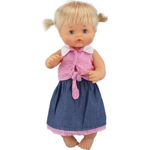 1pcs New Suit Clothes Fit 40cm 41cm Doll Nenuco Ropa y su Hermanita Purple Long Sleeves T-shirt Purple Dots Pants With Hat