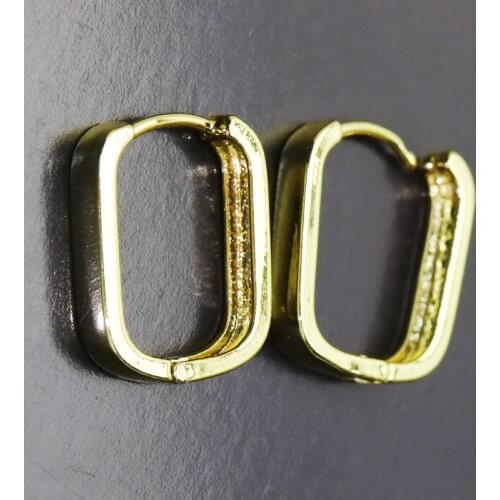 10Pairs Retangle hoop Earrings Gold hoop earrings Drop shape earrings Gold color Round earrings Gift for women jewelry 51552