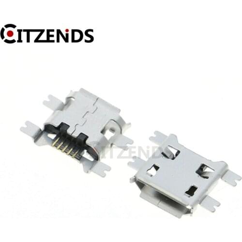 10pcs Micro USB 5pin B type 1.2mm Female Connector For Mobile Phone Mini USB Jack Connector 5pin Charging Socket Four feet plug