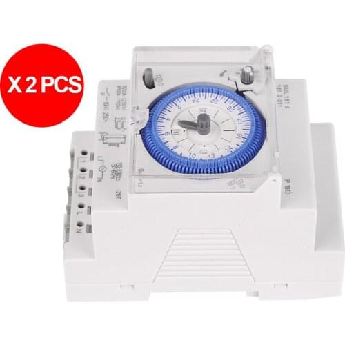 2PCS/Lot Brand New SUL 181d Analog 24 hours Mechanical DIN RAIL Timer Switch, 15minutes