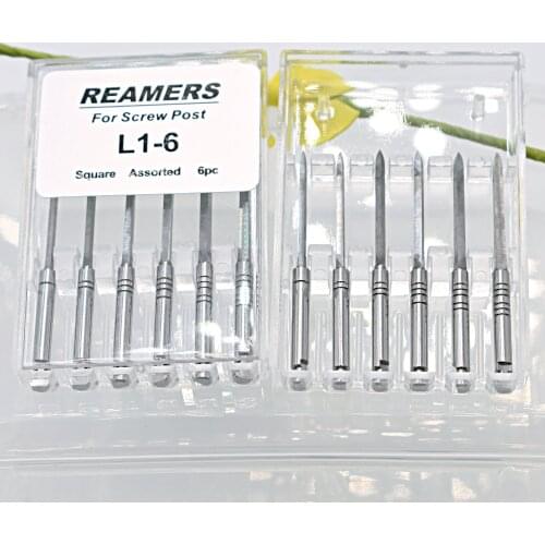 6Pcs/Pack Dental Reamers Drills For Screw Post Stainless Steel Drills Engine use Clinic Llab Material dentist Tool
