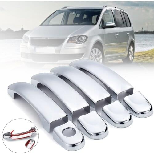 8pcs ABS Chrome Door Handle Covers Trim For VW Touran/Caddy/Multivan 2003 2004 2005 2006 2007 2008 2009 2010 2011 2012 2013