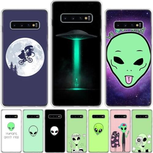 Funny Drawings Aliens Phone Case For Samsung Galaxy A51 A71 A50 A70 A80 A90 A01 A6 A7 A8 A10 A10S A20S A20E A30 A40 Plus Cover
