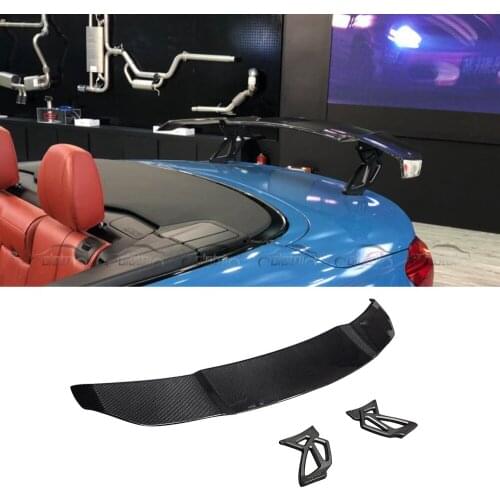 Black Real Carbon Fiber Rear Trunk Wing Spoiler for BMW F80 F82 F87 M2 M3 M4 GT Racing 2014-up