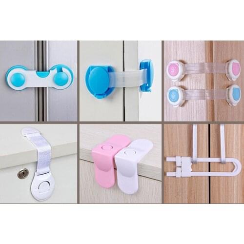 Child Protective Goods for Unlocking Baby Anti-clip Hand Safety Lock Refrigerator Drawer Anti-opening Protection Lock