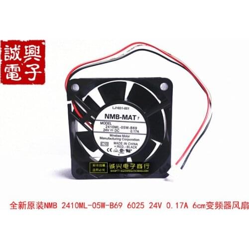 For Nmb 2410ml-05w-b69 6025 24v 0.17a 6cm inverter fan