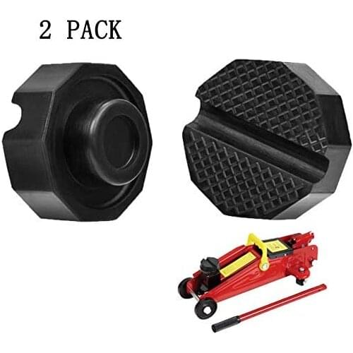 Doiplent 2 Pcs Car Jack Rubber pad Tuning Rubber Support Jack Universal and Robust Round Groove for More Stability and Support