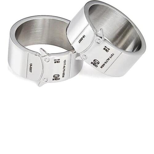 ALYX Rings 2020 Mens Womens 1017 9SM Smooth Alyx Ring Titanium Steel Fastening High Quality Metal Engraved Clasp