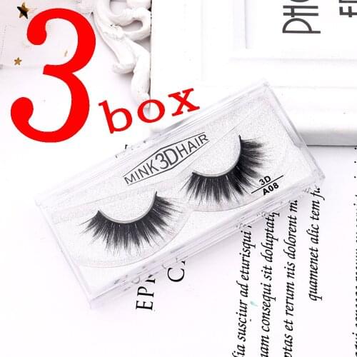 Wholesale Mink Eyelashes Natural New Mink Lashes 3/1 pcs false Eyelashes messy fake Eyelashes Makeup False Lashes In Bulk B020