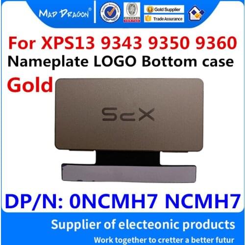 New original Nameplate For Dell XPS 13 9360 XPS13 XPS-13 9343 9350 9360 Gold Nameplate bottom cover 0NCMH7 NCMH7