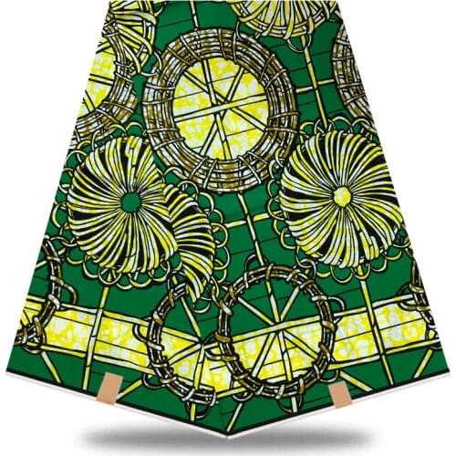 Veritable Wax tissus Guaranteed Real African Wax 6yard/lot 2021 100% Cotton Nigeria Wax High Quality Ankara Wax Print Fabric G-9