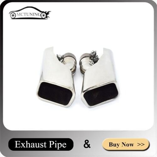 One Pair Stainless Steel Car Exhaust Pipe For Land Rover Range Rover Diesel Executive 2010-2013 Muffler Tip Tail Throat End Tip