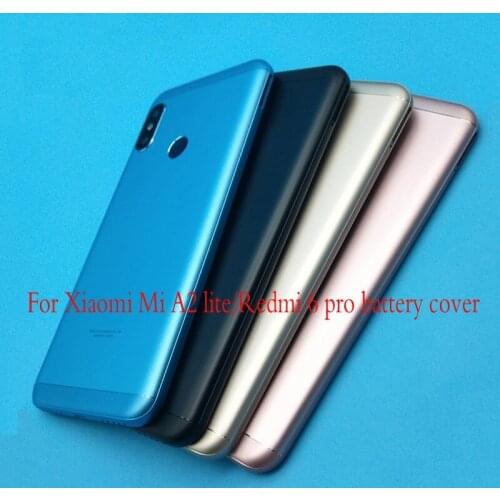 Original Replacement For Xiaomi mi A2 Lite Batterry Cover Door with Volume Power Buttons for Xiaomi redmi 6 pro Housing Cover
