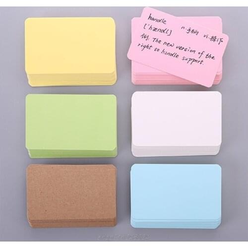 100 Sheets/Box Paper Message Card Blank Handwritten Memo Notecards Greeting Blessing Thank You Postcard M09 21 Dropship