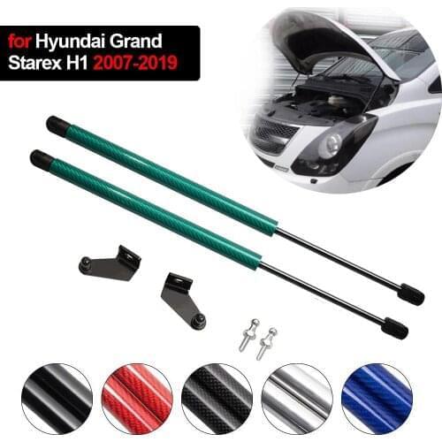 For Hyundai Grand Starex H1 2007-2017 Front Hood Bonnet Carbon Fiber Modify Gas Struts Shock Damper Lift Supports Absorber