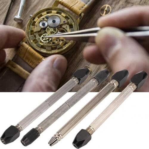 Portable Double End Pin Vise Hand Manual DIY Tool Jewelry Watch Repairing Tool 4 Types High Quality Watch Tool For Watchmaker