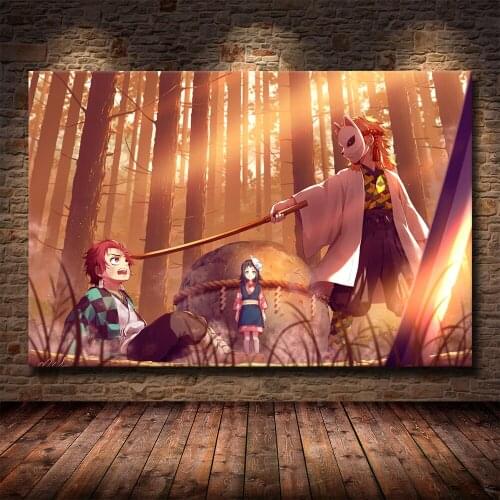 Anime Poster Demon Slayer Home Decoration Canvas Painting Print Picture Modern for Corridor Bedroom Living Room Decor Home Decor