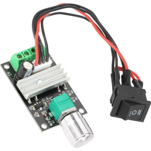 DC 6V 12V 24V 3A PWM Motor Speed Control Reversible Controller Regulator with Switch Digital Wattmeter Power Meter