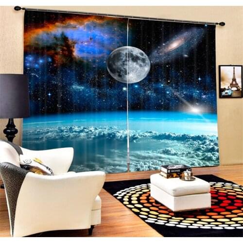 Curtains Luxury Blackout 3D Window Curtains for Living Room Bedroom Drapes Cortinas Rideaux Customized size Galaxy outer space