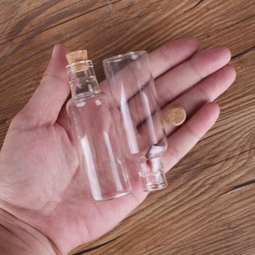 5pcs 35ml 30*90mm Glass vessels Glass Bottles with Cork Lids Glass Vials Glass Jars Message Bottles For Wedding Favors