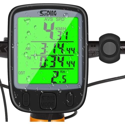 Waterproof Digital LCD Cycle Bicycle Bike Computer Odometer Wired bike speedometer Speedometer Cycling 6.68