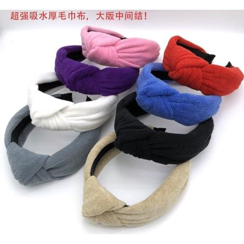 Free shipping women Absorbent towel hairbands Bow-knot girls headbands ladys headwear hair accessories