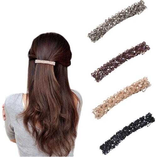 New Fashion crystal hair clip Wome retro rhinestone beaded hair bun clip headdres exquisites summer minimalis sprinclip Gift