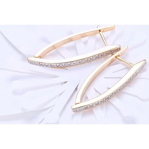 1 Pair Ear Cuff Jewelry Fashion Brass Cubic Earring Girl Clip Ear Cuff For Women Set Jewelry Gift