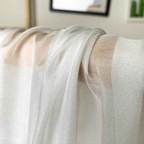 6 mm Silk Chiffon Fabric 100% mulberry silk natural silk off white color 26 gsm 140cm 110 cm width 10 meters small wholesale