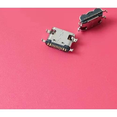 10pcs Micro Usb Jack 3.1 Type-C 16Pin Smd 90 Degree Female Connector For Mobile Phone Charging Port Charging Socket
