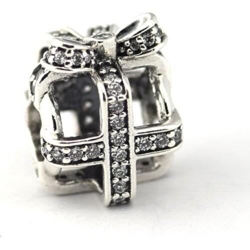 100% 925 Sterling Silver All Wrapped Up Charm Beads for Jewelry Making Fits Original Charms Silver 925 Bracelets kralen perles