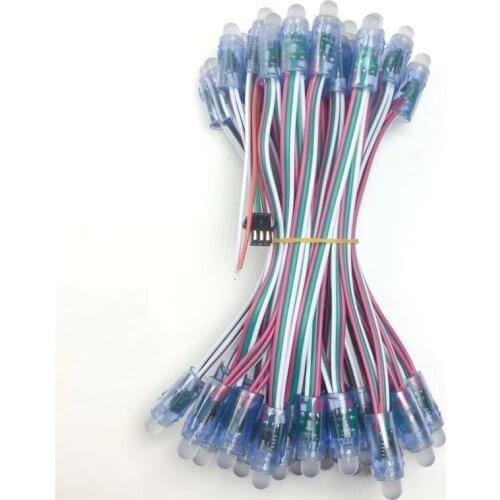 1000pcs 4m/6.5meter DC5V WS2811 Full Color LED Pixel Light Module 12mm 10cm/15cm wires IP68 waterproof RGB Digital led strings