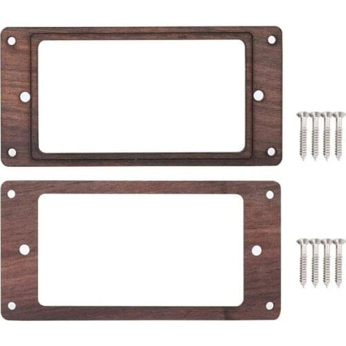 2Pcs Electric Guitars Wooden Humbucker Guitar Pickup Frame Pickup Mounting Ring